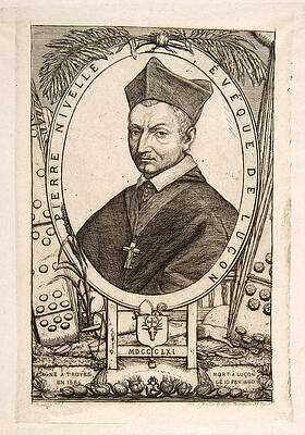 Pierre Nivelle, Bishop Of Lucon Print by Charles Meryon