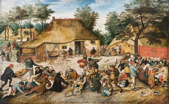 Peasant Wedding Bauernhochzeit Pieter Bruegel der Ältere Wirtshaus B A1 03120