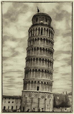 Wall Art - Painting - Pisa BW by Jeffrey Kolker