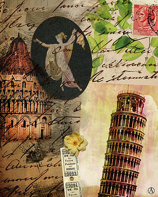 Wall Art - Mixed Media - Fragments of Italy - Pisa by Arina Gallery