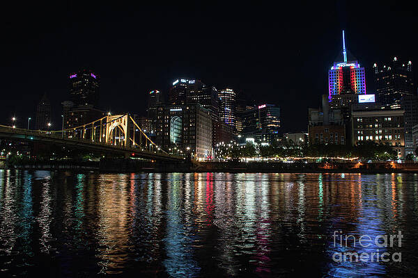 Pittsburgh City Night Lights Reflected in the Allegheny River by Nick Garuccio Pittsburgh City Night Lights Reflected in the Allegheny River by Nick Garuccio