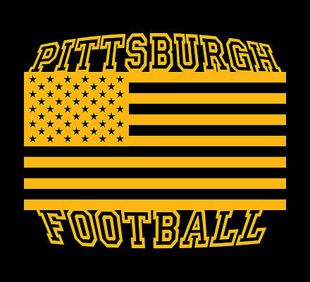 Pittsburgh Football Flag Pennsylvania USA by Aaron Geraud Pittsburgh Football Flag Pennsylvania USA by Aaron Geraud