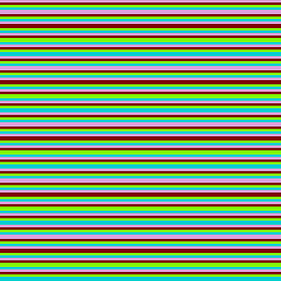 [ Thumbnail: Plum, Maroon, Chartreuse, and Dark Turquoise Colored Stripes Pattern Acrylic Print ]
