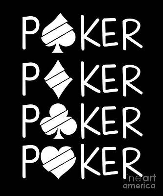 Wall Art - Digital Art - Poker Cards Gambling Casino Player Cards Gift by Thomas Larch