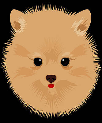 Wall Art - Digital Art - Poporanian Pup by Flippin Sweet Gear