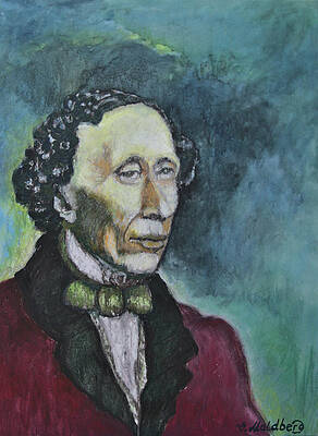 Portait of H.C. Andersen by Vibeke Moldberg Portait of H.C. Andersen by Vibeke Moldberg