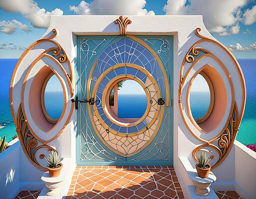 Wall Art - Digital Art - Portal To The Next Ocean World On The Itinerary by Eris And AI