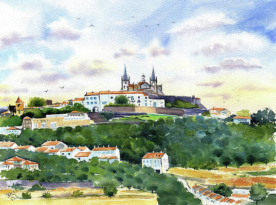 Portalegre in Alentejo Portugal Painting by Dora Hathazi Mendes Portalegre in Alentejo Portugal Painting by Dora Hathazi Mendes