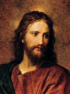 Wall Art - Painting - Portrait of Christ by Heinrich Hofmann