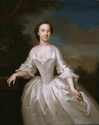 Wall Art - Drawing - Portrait of Lucy Parry Wife of Admiral Parry by John Wollaston English  active c