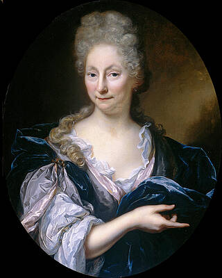 Portrait Of Margaretha Van De Eeckhout, Wife Of Pieter Van De Poel Print by Arnold Boonen