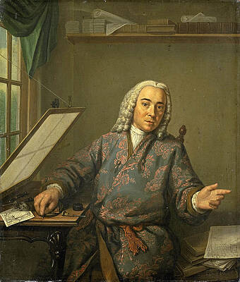 Portrait of the Engraver Jan Casper Philips Print by Tibout Regters