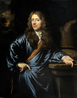 Portrait of Willem Pottey, lawyer and treasurer-general of Vlissingen Print by Nicolaes Maes