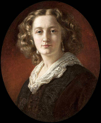 Portrait of Zofia Odescalchi Print by Franz Xaver Winterhalter