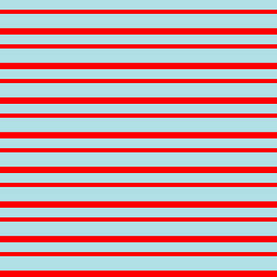 [ Thumbnail: Powder Blue and Red Colored Lines Pattern Poster ]