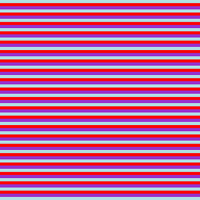 [ Thumbnail: Powder Blue, Red, and Dark Orchid Colored Stripes Pattern Wood Print ]