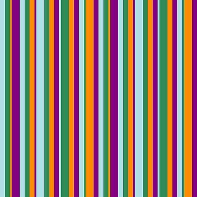 [ Thumbnail: Powder Blue, Sea Green, Dark Orange, and Purple Colored Stripes/Lines Pattern Acrylic Print ]