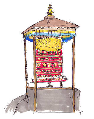 Prayer Wheel - Nepal by Tom Napper Prayer Wheel - Nepal by Tom Napper