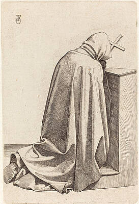 Praying Monk Print by Friedrich Overbeck