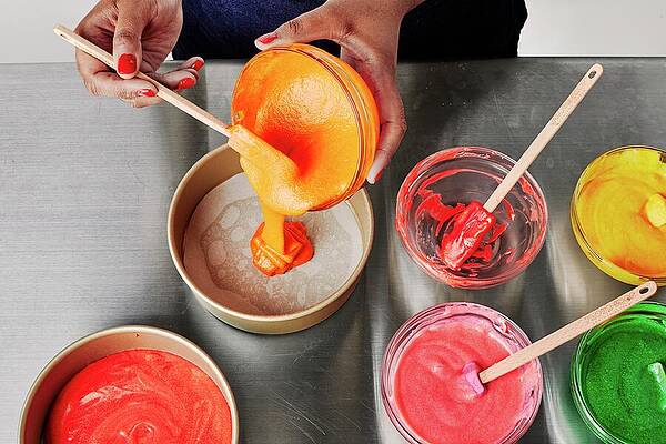 Wall Art - Photograph - Preparing the Life of the Party Layer Cake by Laura Murray