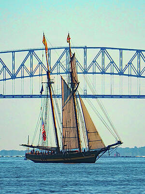 Pride of Baltimore II at Key Bridge by Bill Swartwout Pride of Baltimore II at Key Bridge by Bill Swartwout