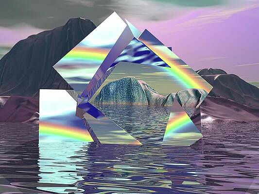 Wall Art - Painting - Prismatic Reflections A Journey Through the Beyondverse by Jay Salton