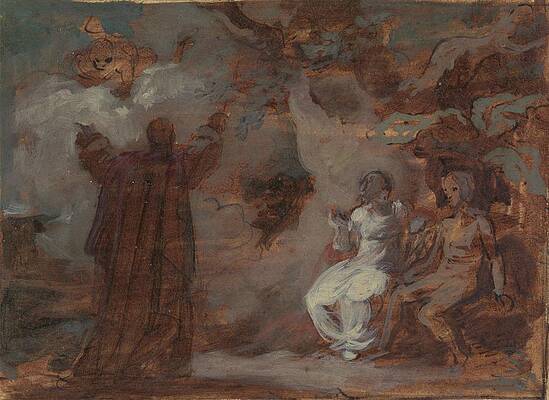 Prospero Conjuring a Masque for Ferdinand and Miranda by Robert Smirke Prospero Conjuring a Masque for Ferdinand and Miranda by Robert Smirke
