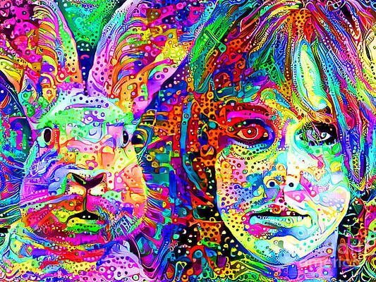 Wall Art - Digital Art - Psychedelic 60s Grace Slick White Rabbit 20220330 by Wingsdomain Art and Photography