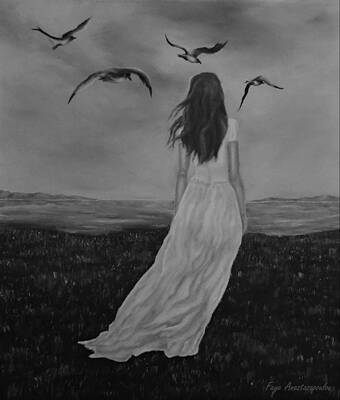 Lonely Girl Drawings Fine Art America