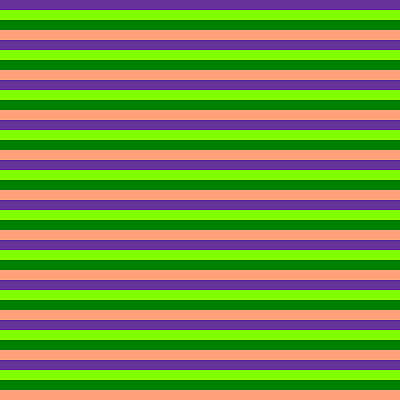 [ Thumbnail: Purple, Chartreuse, Green, and Light Salmon Colored Lined/Striped Pattern Wood Print ]