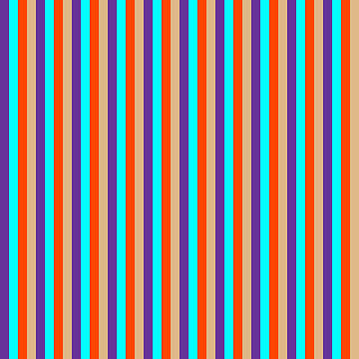 [ Thumbnail: Purple, Cyan, Red, and Beige Colored Pattern of Stripes Acrylic Print ]
