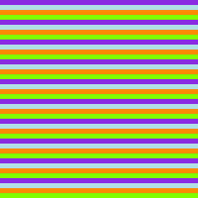 [ Thumbnail: Purple, Powder Blue, Dark Orange, and Chartreuse Colored Lines Pattern Acrylic Print ]