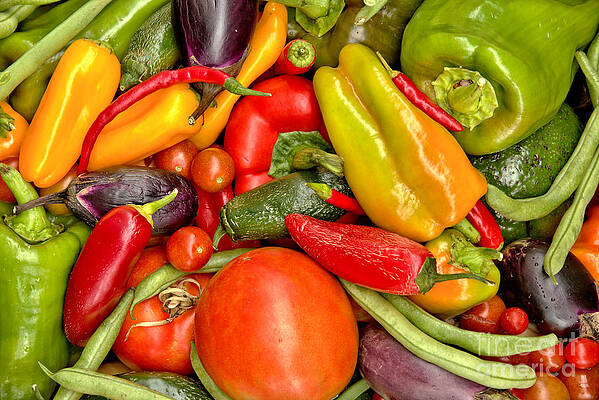 Purple Red And Green Vegetables by Adam Jewell Purple Red And Green Vegetables by Adam Jewell