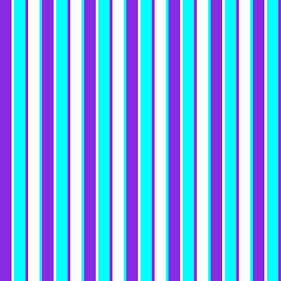 [ Thumbnail: Purple, White, and Aqua Colored Lined/Striped Pattern Fleece Blanket ]