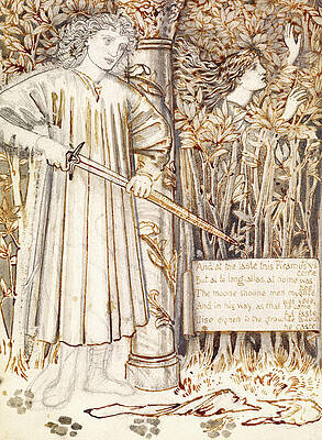 Pyramus and Thisbe, Pyramus Draws His Sword to Slay Himself by Edward Coley Burne-Jones Pyramus and Thisbe, Pyramus Draws His Sword to Slay Himself by Edward Coley Burne-Jones