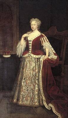 Wall Art - Painting - Queen Caroline of Ansbach  1683-1737   when Princess of Wales  by Queen Caroline Of Ansbach   When Princess Of Wales Anonim