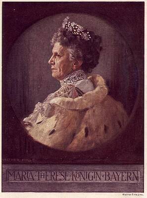 Wall Art - Painting - Queen Maria Theresia of Bavaria by Master Style