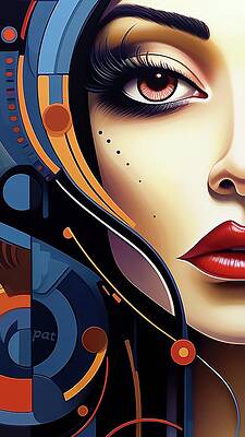 Wall Art - Digital Art - Queen of the Quantum CROPPED LEFT by Patrick Reiner