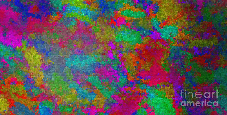 Wall Art - Digital Art - Rainbow Polka Dot Confetti Abstract Andee Design 2020 by Andee Design