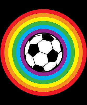 Wall Art - Digital Art - Rainbow Soccer Ball by Flippin Sweet Gear