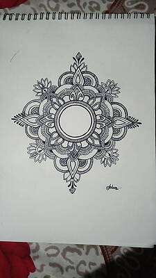 Rangoli design coloring printable Page for kids 9