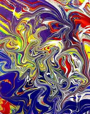 Wall Art - Painting - Raspberry Swirl by Megan Hale