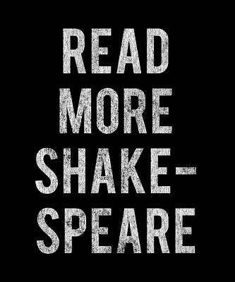 Wall Art - Digital Art - Read More Shakespeare Retro by Flippin Sweet Gear