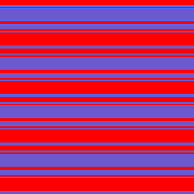 [ Thumbnail: Red and Slate Blue Colored Stripes/Lines Pattern Duvet Cover ]