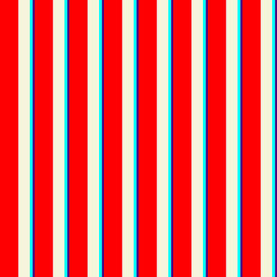 [ Thumbnail: Red, Beige, Aqua, and Indigo Colored Lines/Stripes Pattern Art Print ]