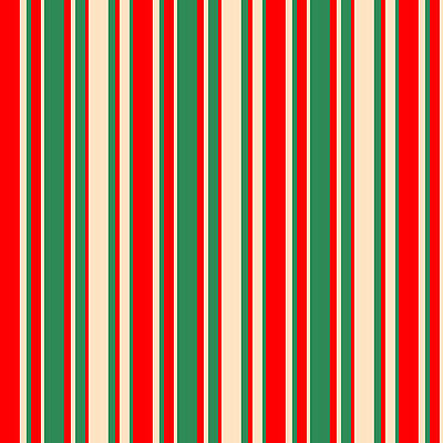 [ Thumbnail: Red, Bisque, and Sea Green Colored Striped/Lined Pattern Fleece Blanket ]