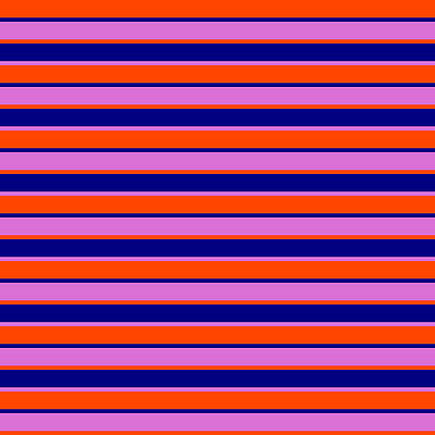 [ Thumbnail: Red, Blue, and Orchid Colored Stripes Pattern Shower Curtain ]