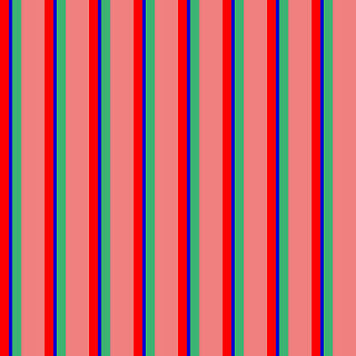 [ Thumbnail: Red, Blue, Sea Green, and Light Coral Colored Lines Pattern Tapestry ]