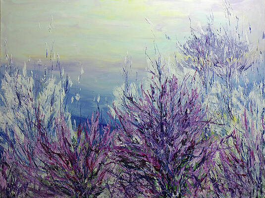 Red Bud on Blue Ridge 30x40 by Sun Sohovich Red Bud on Blue Ridge 30x40 by Sun Sohovich