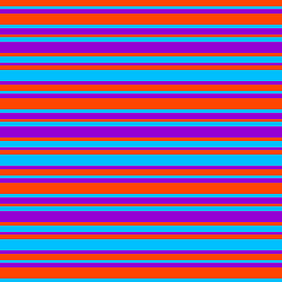 [ Thumbnail: Red, Deep Sky Blue, and Dark Violet Colored Stripes/Lines Pattern Tote Bag ]